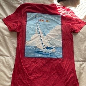 Croft & barrow short sleeve top with sailboat on back‎